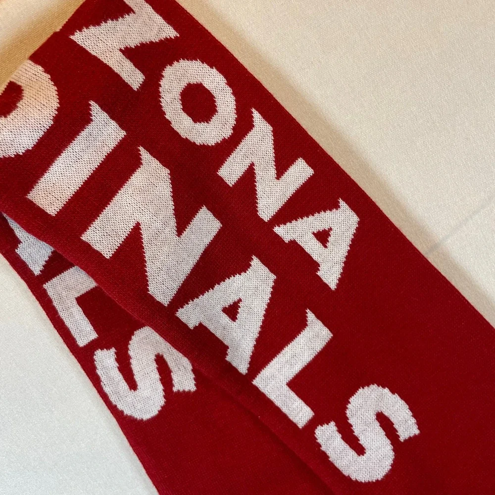 Arizona Cardinals NFL Knit Scarf Red White‎ Black Fringe